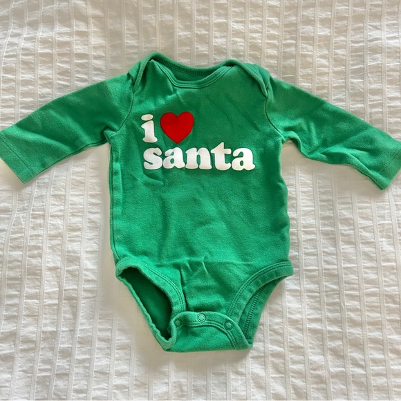 3 for $20 CARTER'S Christmas I Love Santa Onesie Sz 3m - Picture 1 of 2
